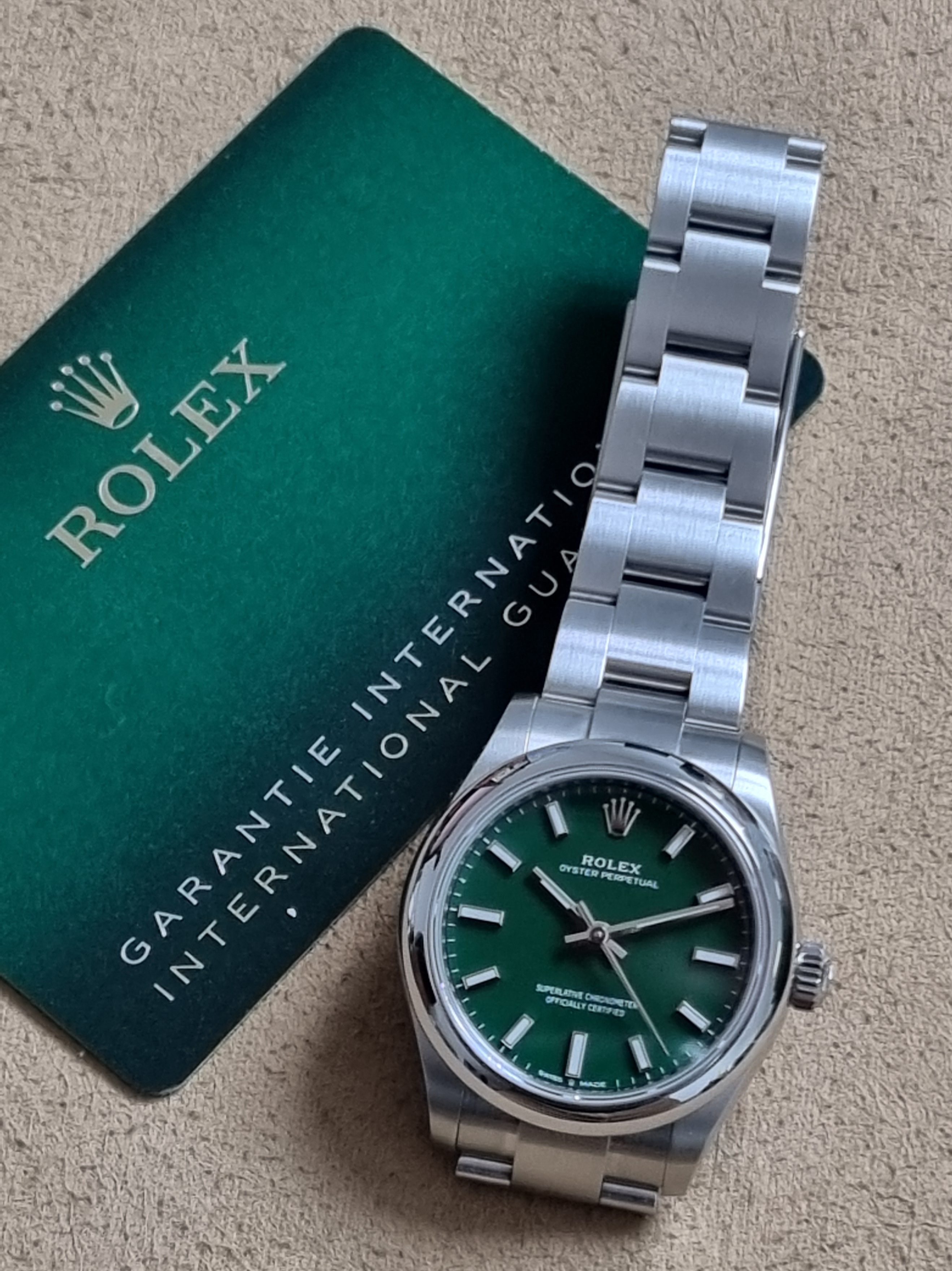 Rolex Oyster Perpetual Oyster Perpetual 31 277200 Oyster Perpetual 31 Steel Green Dial Oyster Warranty Card Very Good Condition | San Giorgio a Cremano