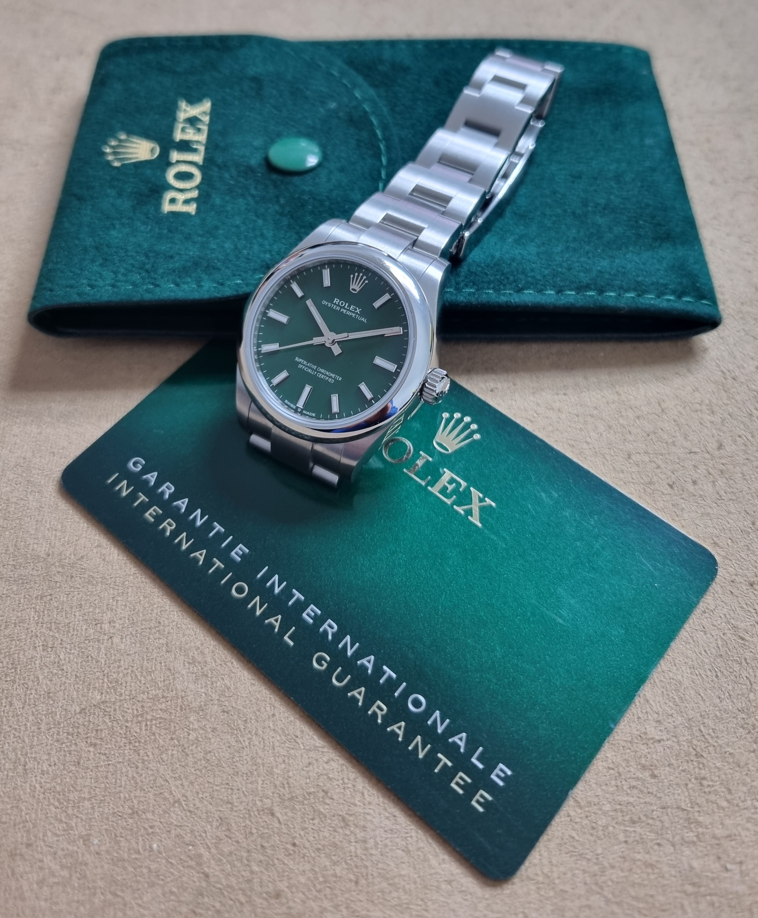 Rolex Oyster Perpetual Oyster Perpetual 31 277200 Oyster Perpetual 31 Steel Green Dial Oyster Warranty Card Very Good Condition | San Giorgio a Cremano