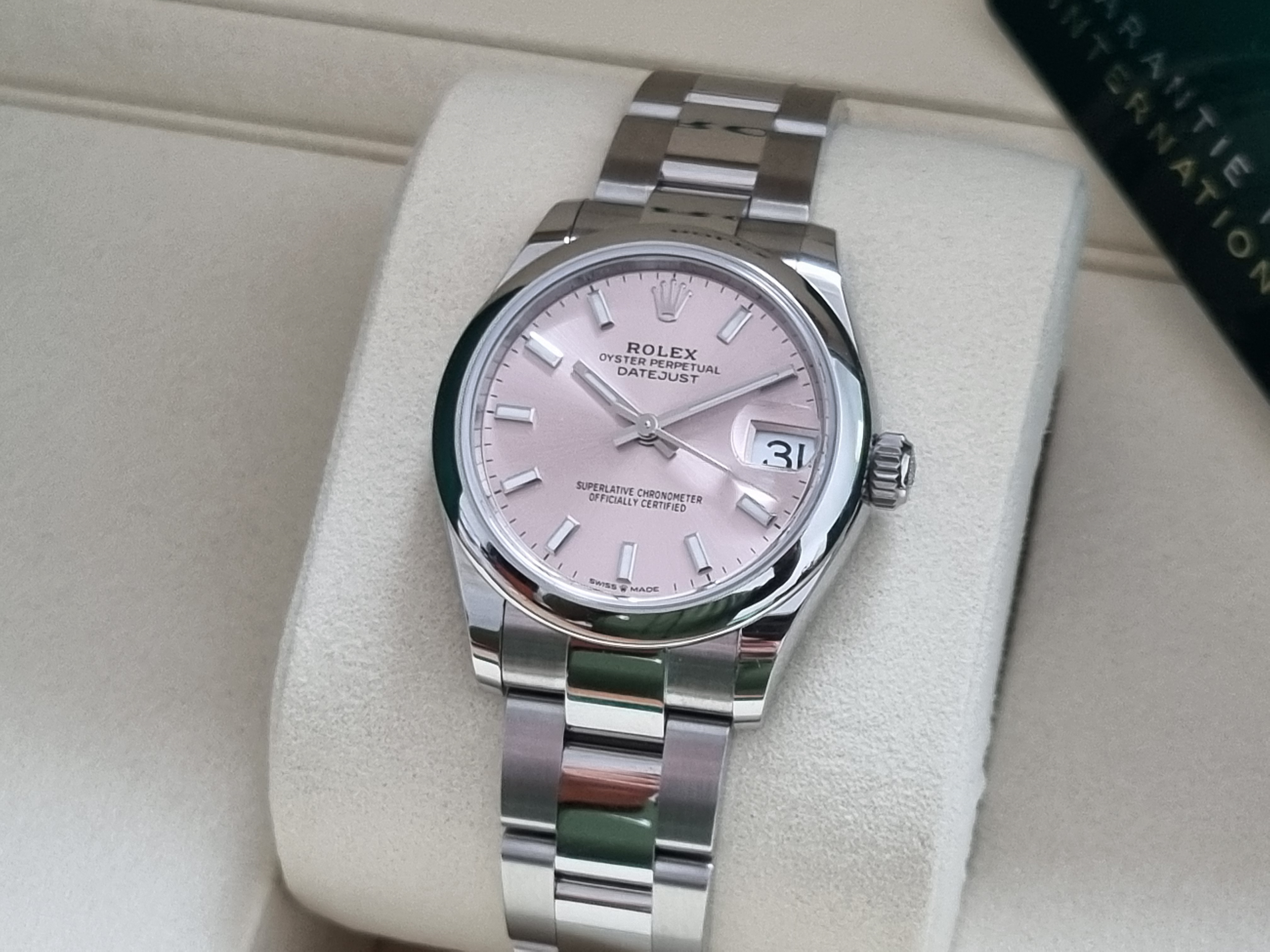 Rolex Lady-Datejust Datejust 31 Unworn Datejust 31 Pink Index Dial Oyster Bracelet 278240 Full Set 06-2025
