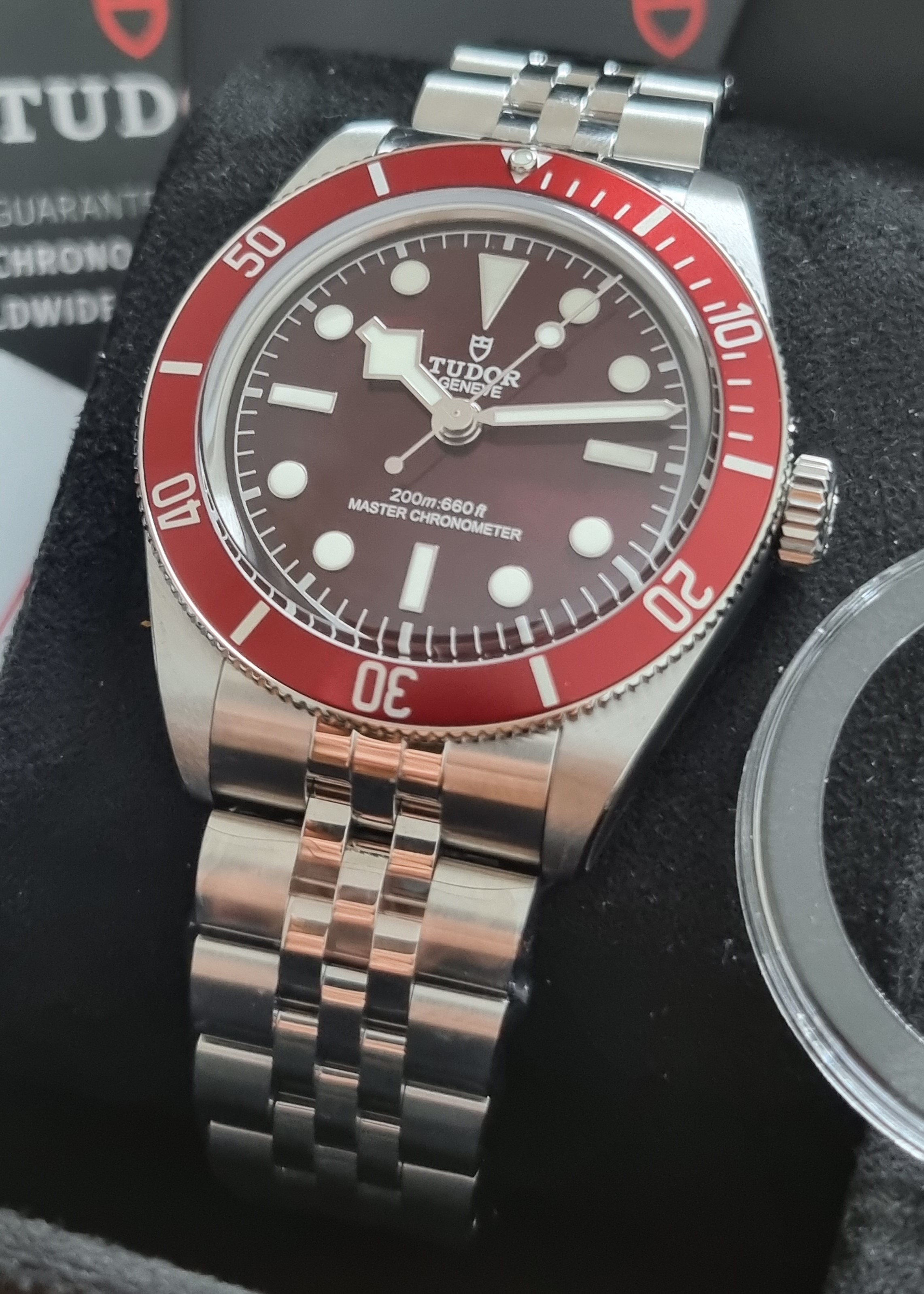 Tudor Heritage Black Bay Black Bay 58 - Red dial and bezel - New 12-2025 - Jubilee bracelet - Full set | San Giorgio a Cremano