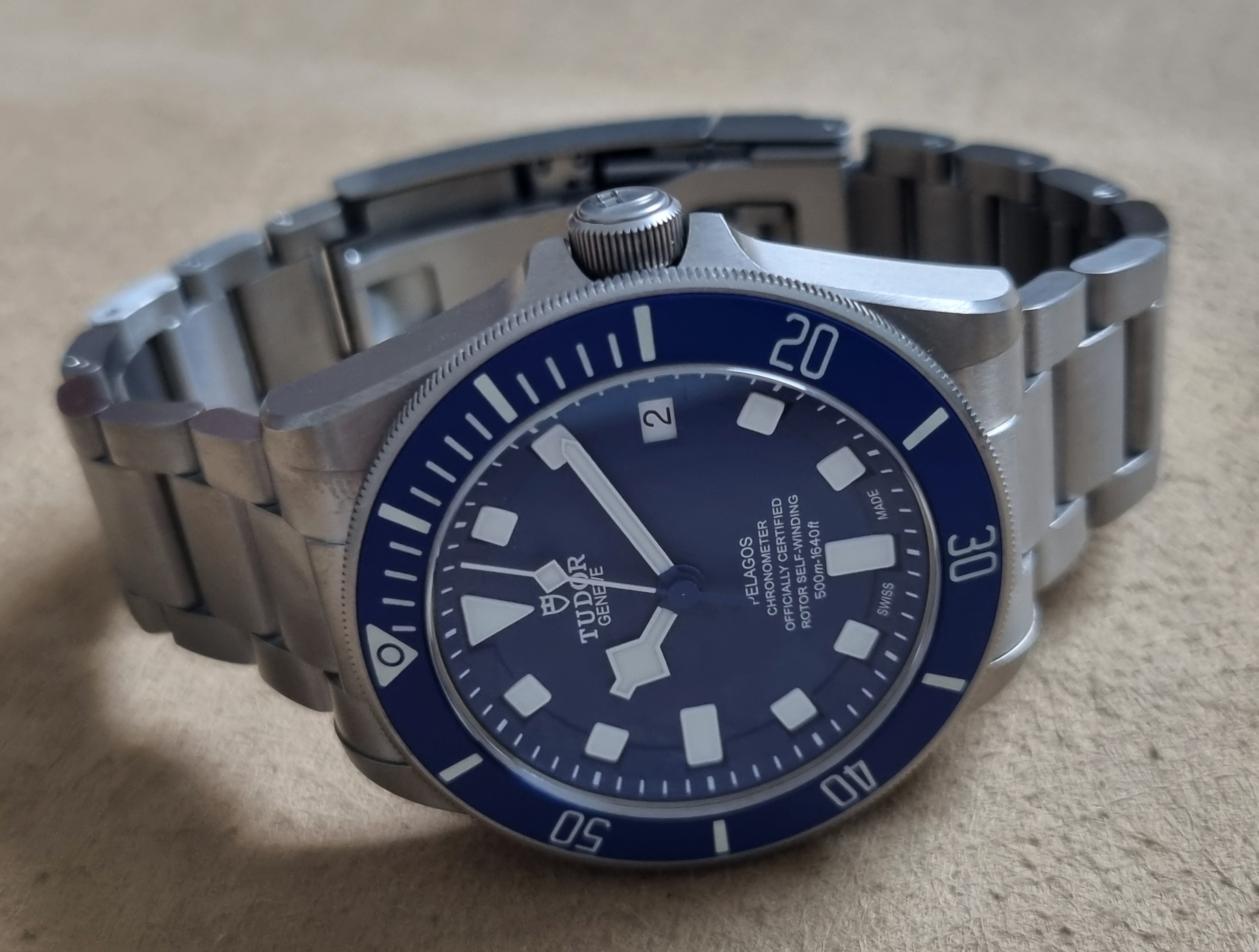 Tudor Pelagos Pelagos 25600TB 42 Mm Titanium Blue Dial Bracelet Extra Strap Box Papers 08 - 2021 As New | San Giorgio a Cremano