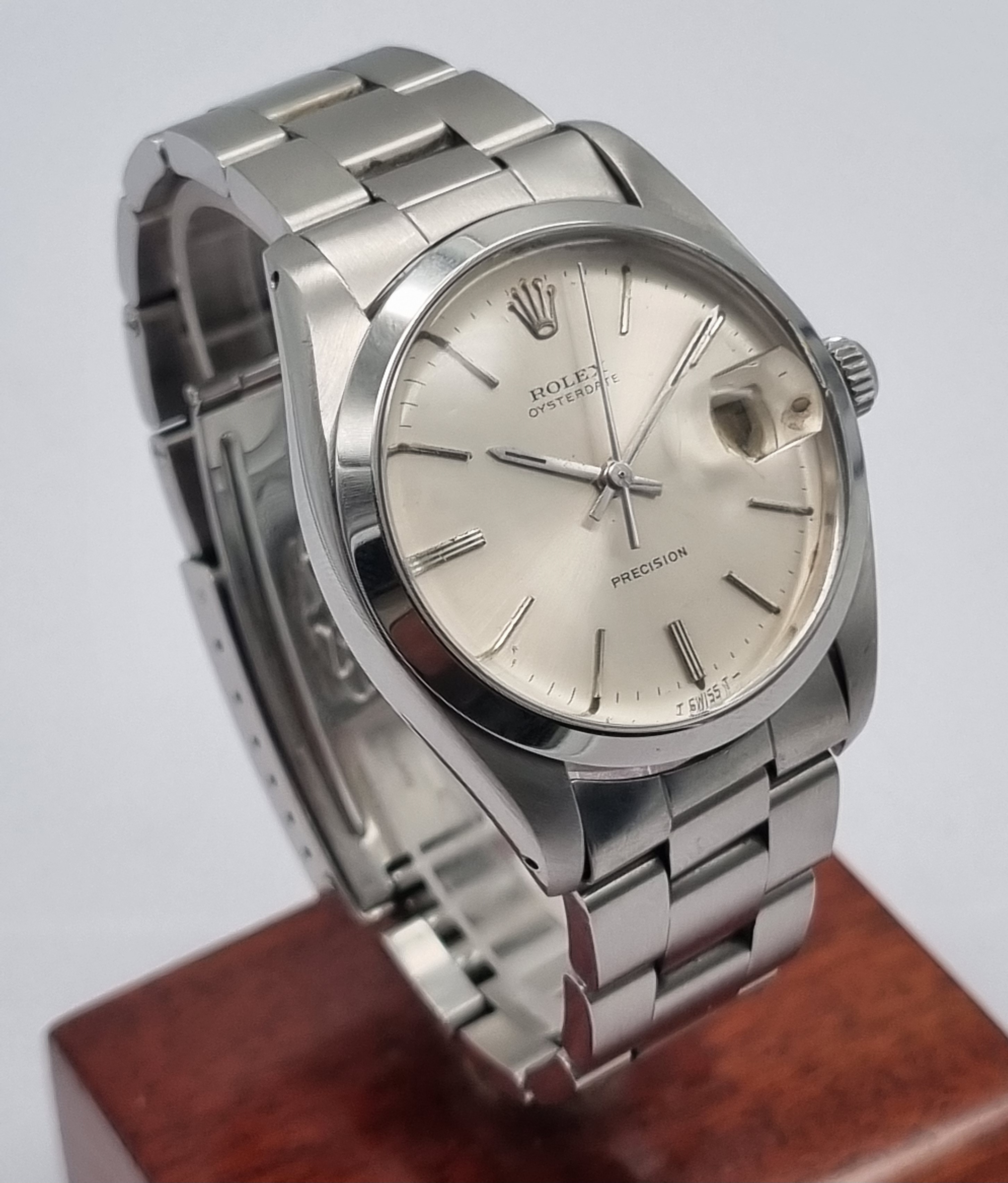 Rolex Oyster Precision Oyster Date Precision 6694 Steel Mm 34 Silver Dial Oyster Manual Winding 1982