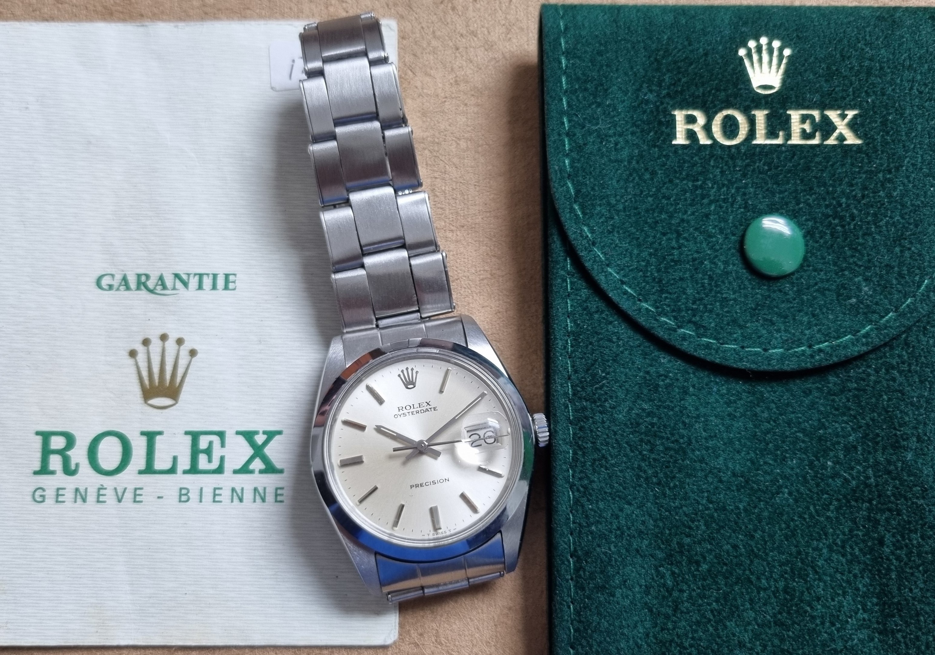 Rolex Oyster Precision Oysterdate Precision Oyster Date 6694 Steel Mm 34 Silver Dial Oyster Expandable Manual Winding Warranty 1973 | San Giorgio a Cremano