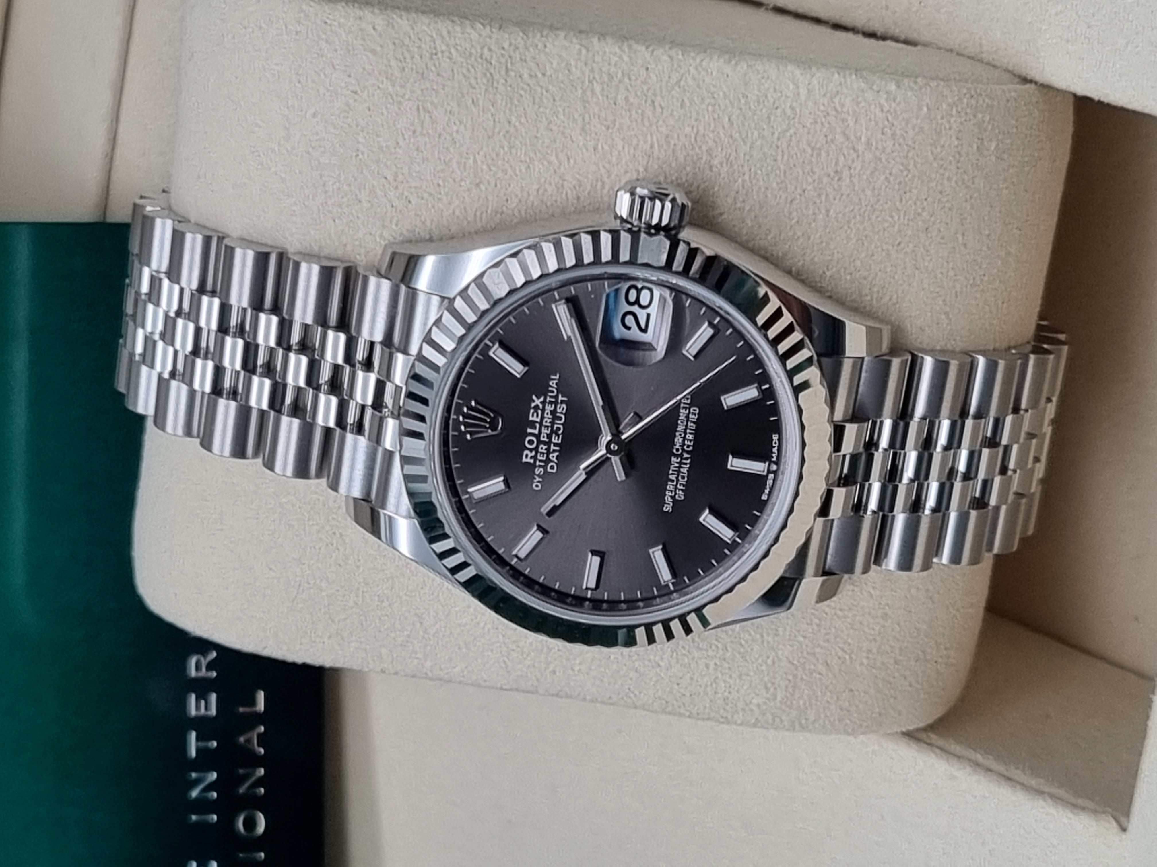 Rolex Datejust Datejust 31 278274 Stainless Steel Dark Grey Dial Jubilee Bracelet New Full Set 03-2026