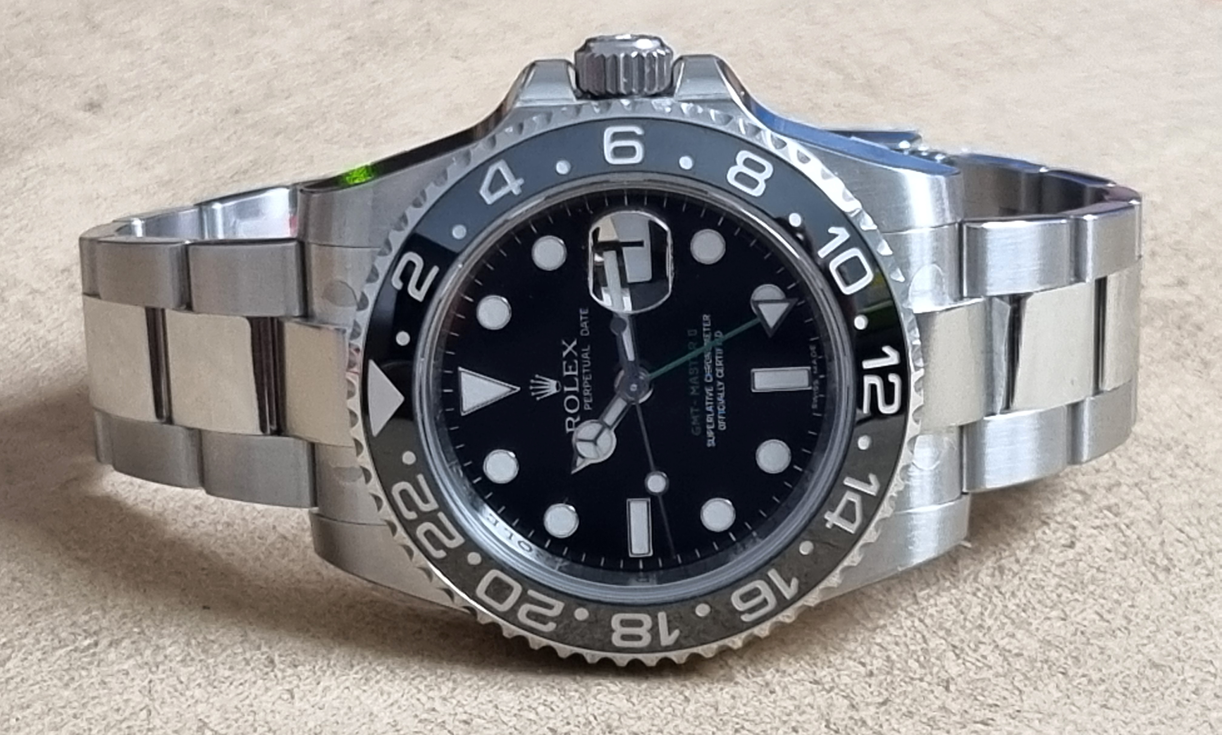 Rolex GMT-Master II GMT-Master II Steel Black Dial Green Arrow Hand 116710LN Full Stickers Box And Card 2009 | San Giorgio a Cremano