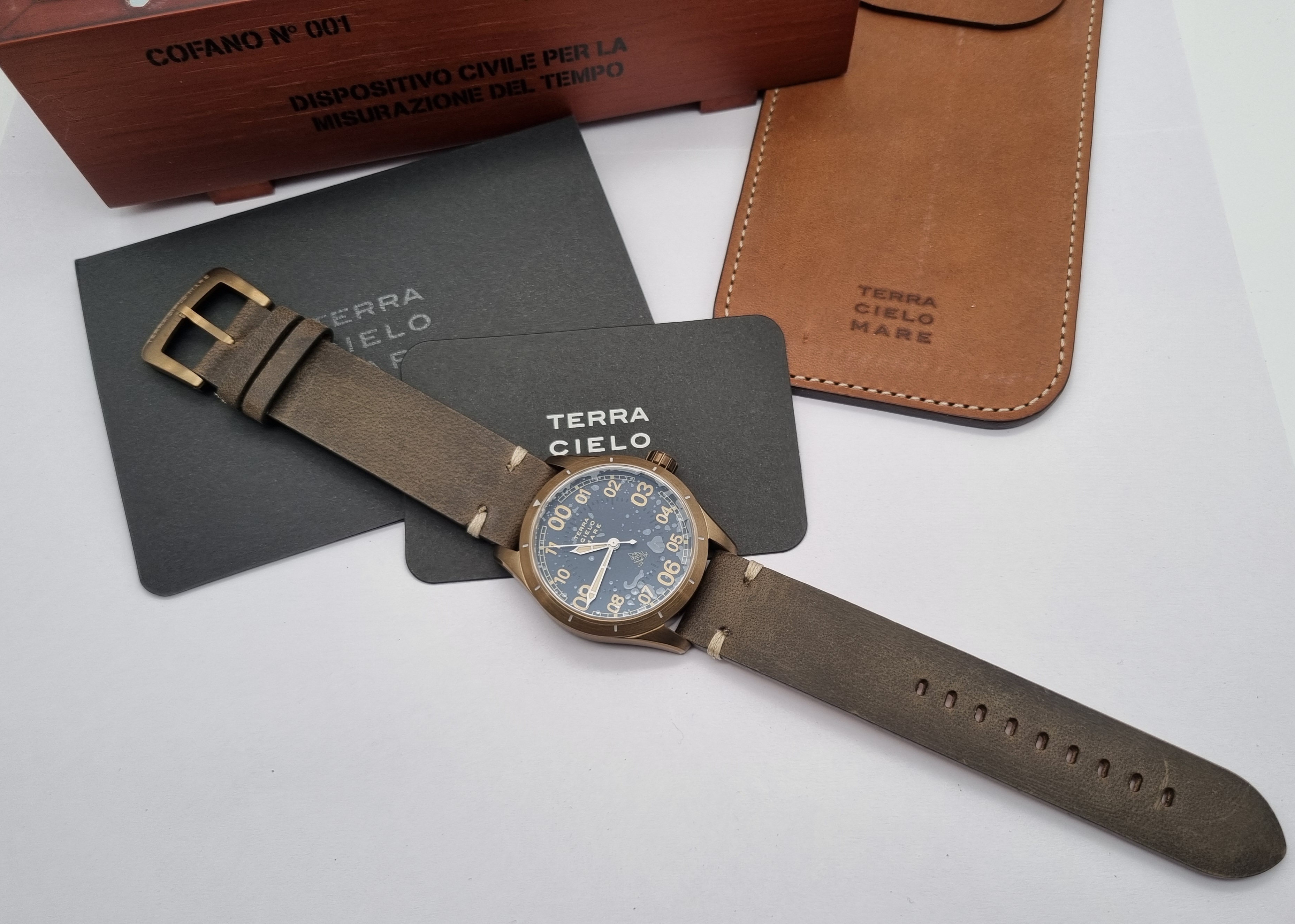 Terra Cielo Mare Sparviero Bronze 38 Mm Automatic Full Set new rare model | San Giorgio a Cremano