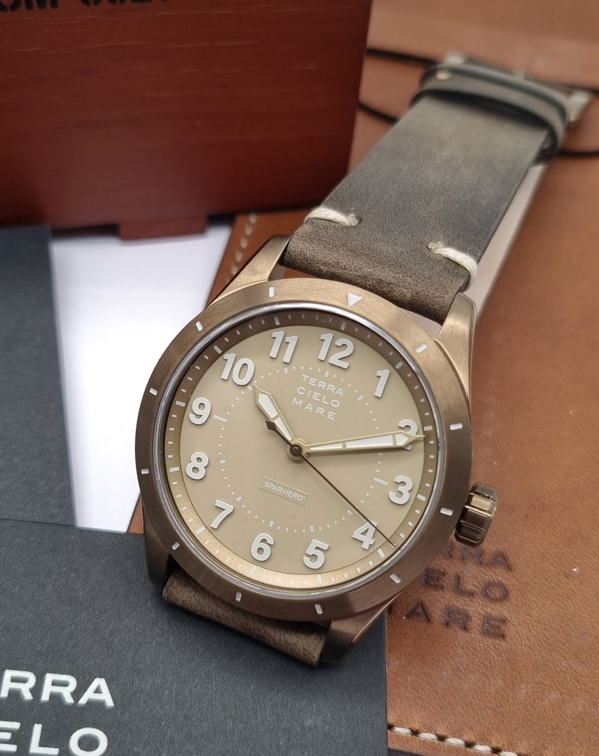 Terra Cielo Mare Sparviero Bronze 38 Mm Automatic Full Set new rare model | San Giorgio a Cremano