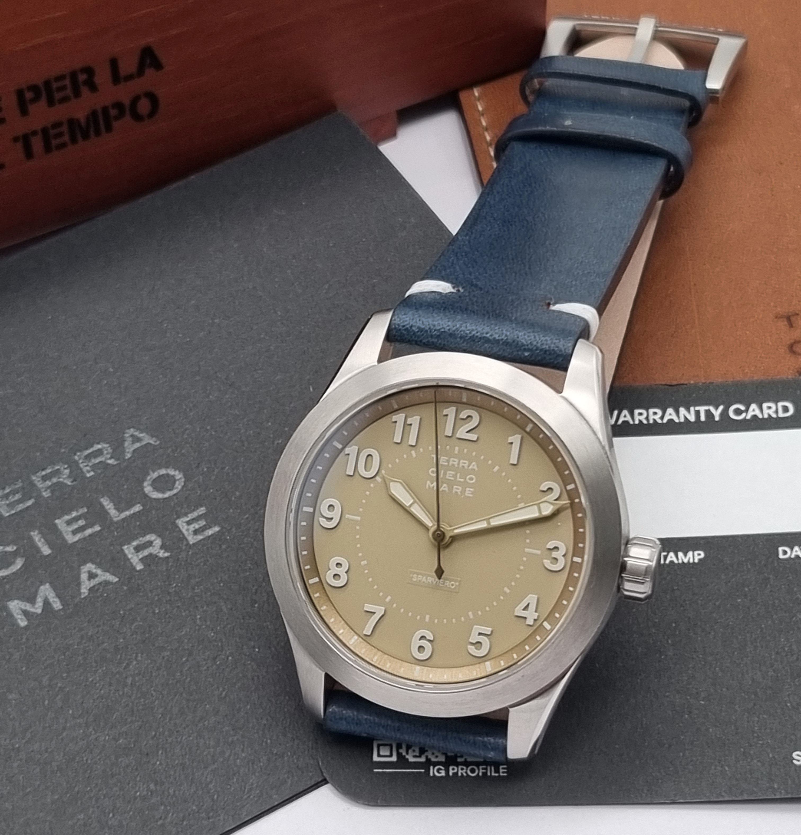 Terra Cielo Mare 38mm Sparviero Beige Automatic Full Set new rare model | San Giorgio a Cremano