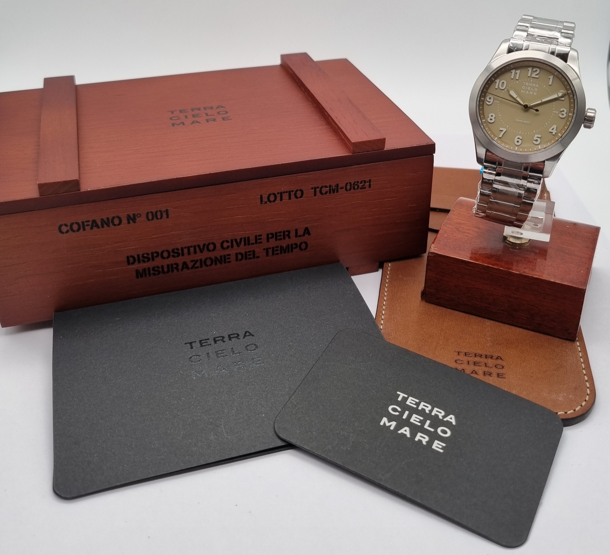 Terra Cielo Mare 38mm Sparviero Beige Automatic Full Set new rare model | San Giorgio a Cremano