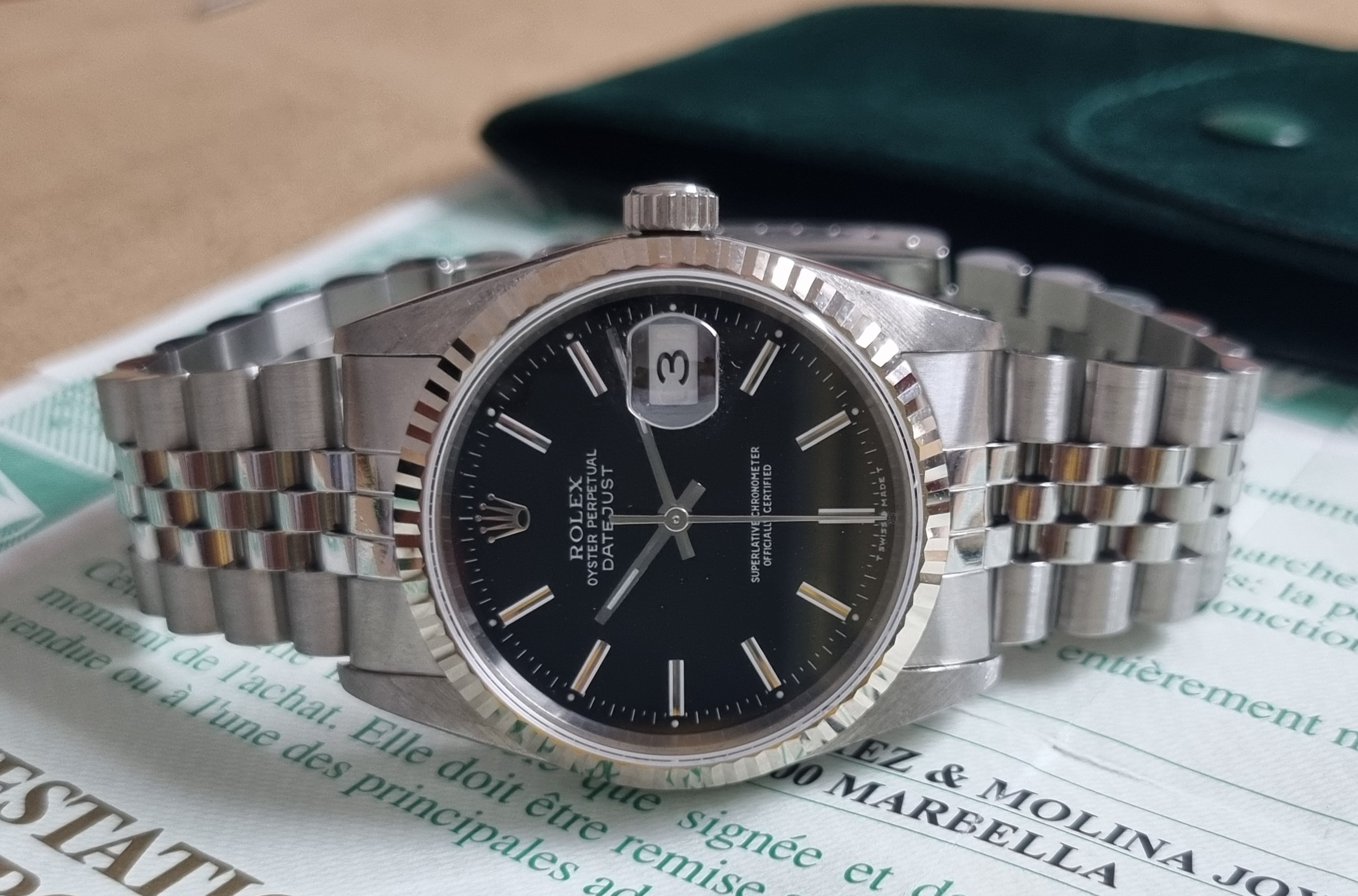 Rolex Datejust Datejust 36 Ref. 16234 Black Dial Steel And 18Kt WG Bezel Jubilee Paper 1994 | San Giorgio a Cremano