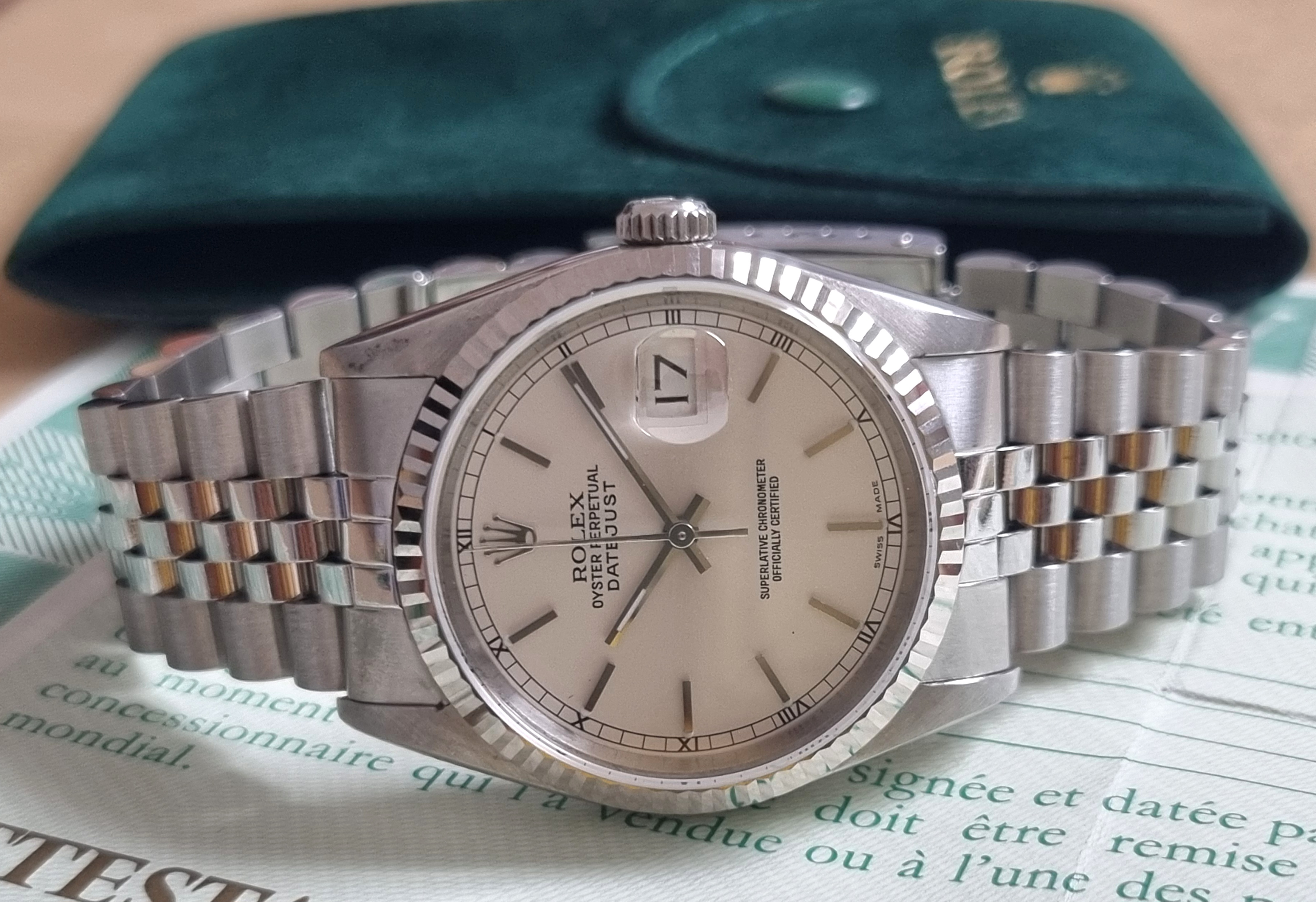 Rolex Datejust Datejust 36 Ref. 16234 Silver Dial Steel And 18Kt WG Bezel Jubilee Paper 1991