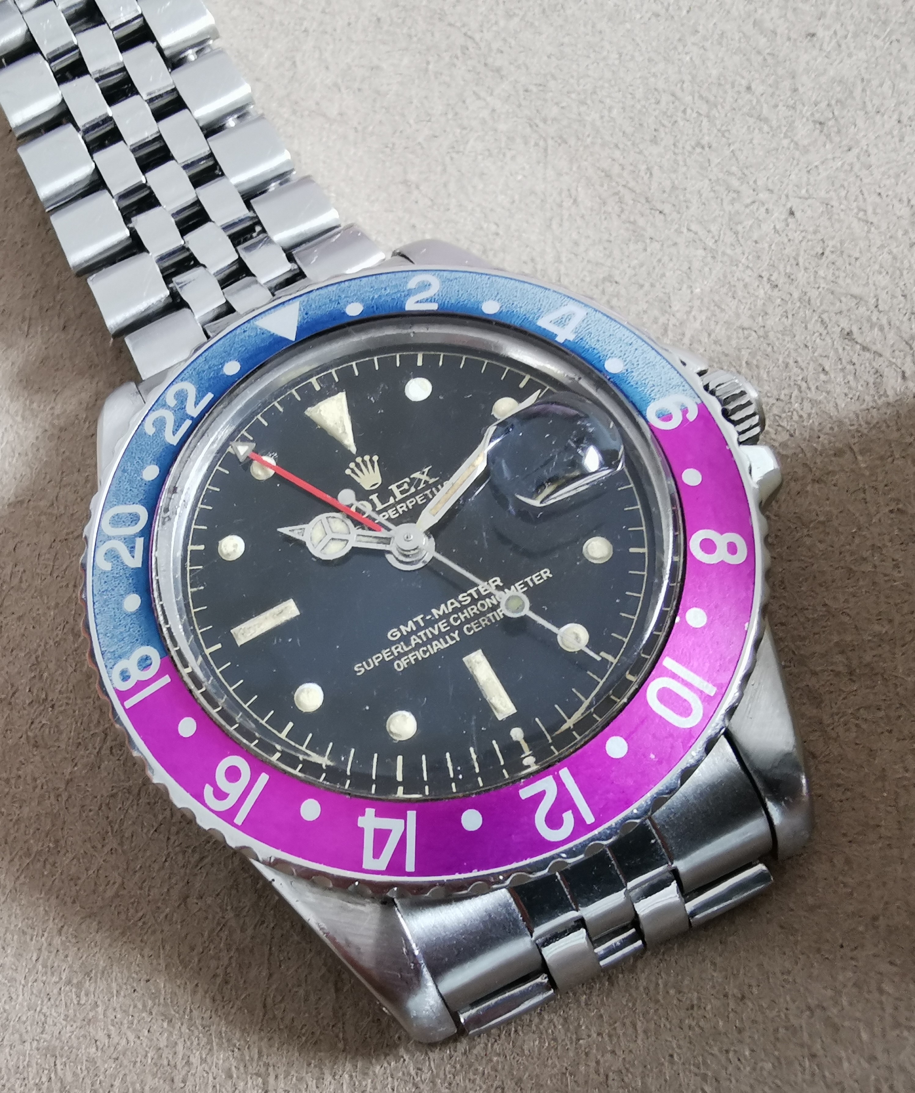 Rolex GMT-Master GMT-Master 1675 PCG Chapter Ring Exclamation Point 1963 Jubilee band | San Giorgio a Cremano