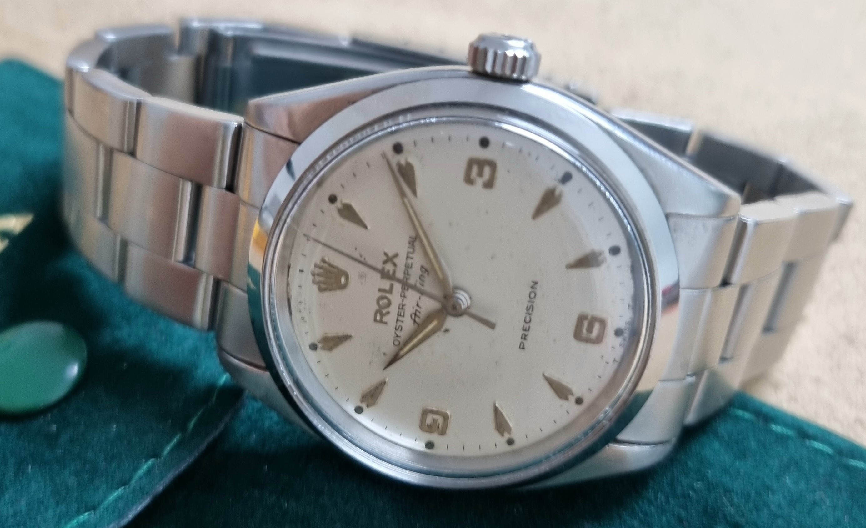 Rolex Air King Precision Air King 5500 Silver Dial 3-6-9 Automatic Caliber 1520 Oyster Bracelet 1978 Good Condition | San Giorgio a Cremano
