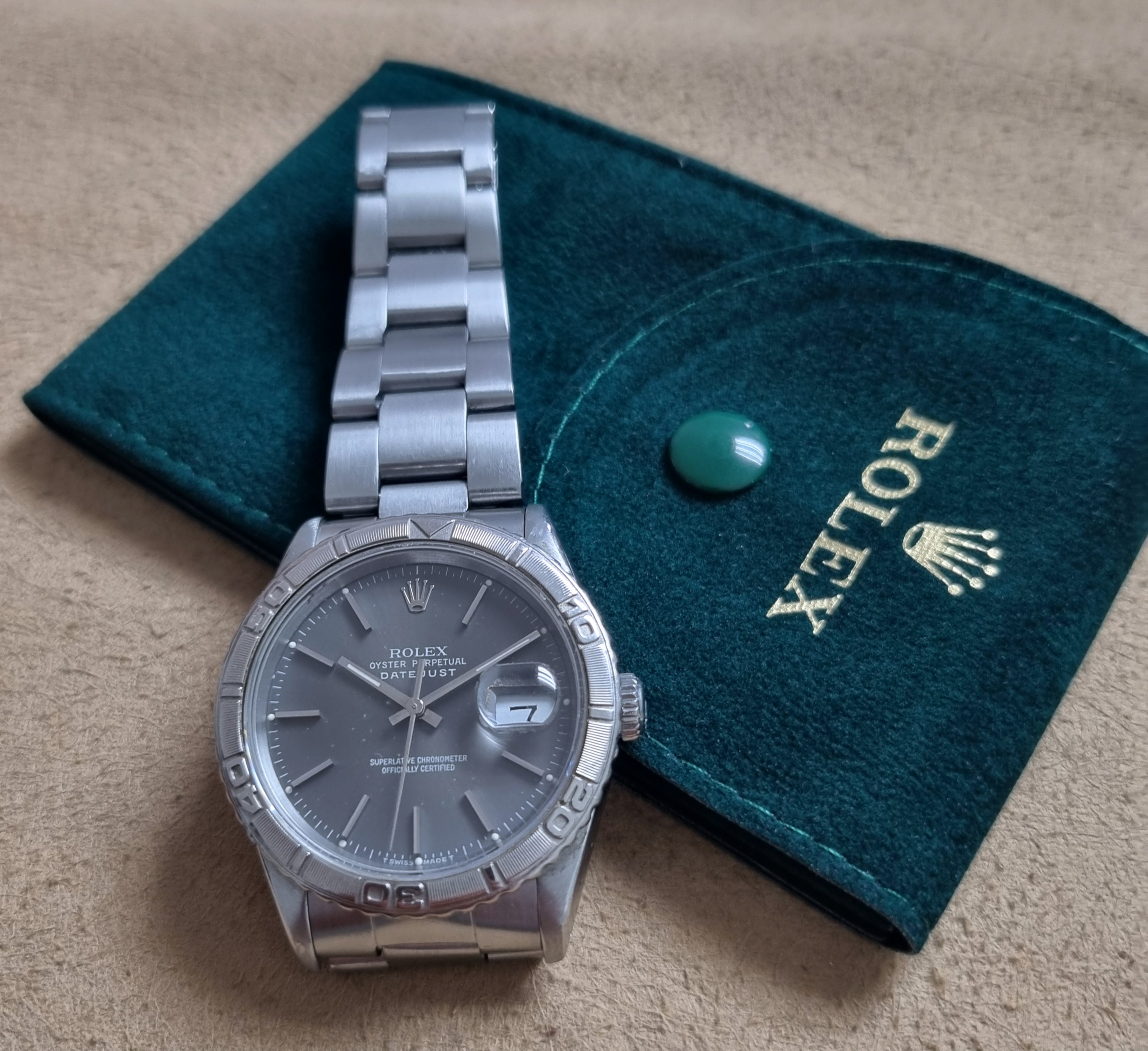 Rolex Datejust Turn-O-Graph Datejust Turn-O-Graph Thunderbird 16264 Steel 36 Mm And White Gold Bezel Gunmetal Dial On Oyster 1991 | San Giorgio a Cremano