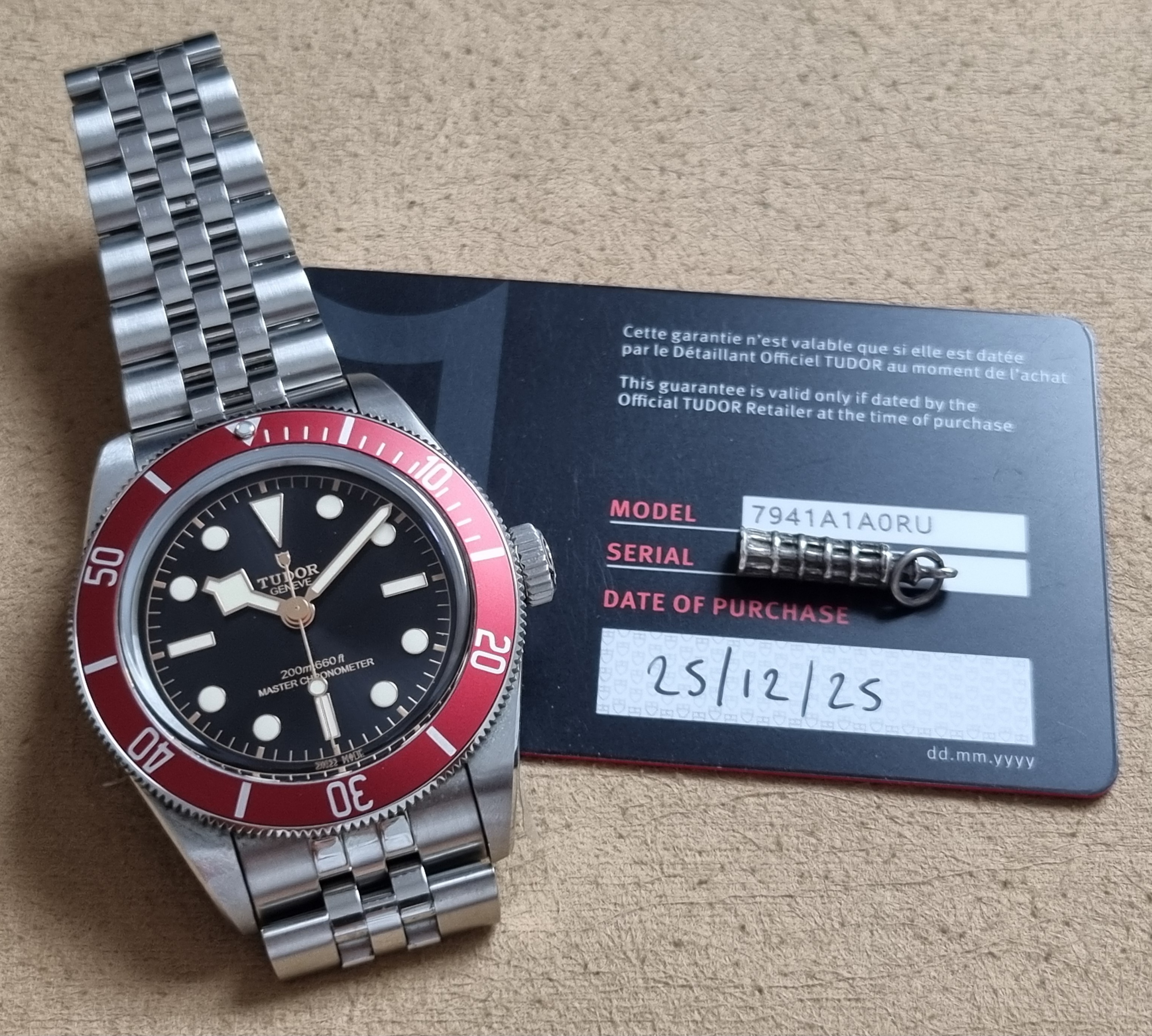 Tudor Heritage Black Bay Black Bay Burgundy Bezel Black Dial 41MM M7941A1A0RU-0003 Like new Box And Card 25-12-2025 | San Giorgio a Cremano